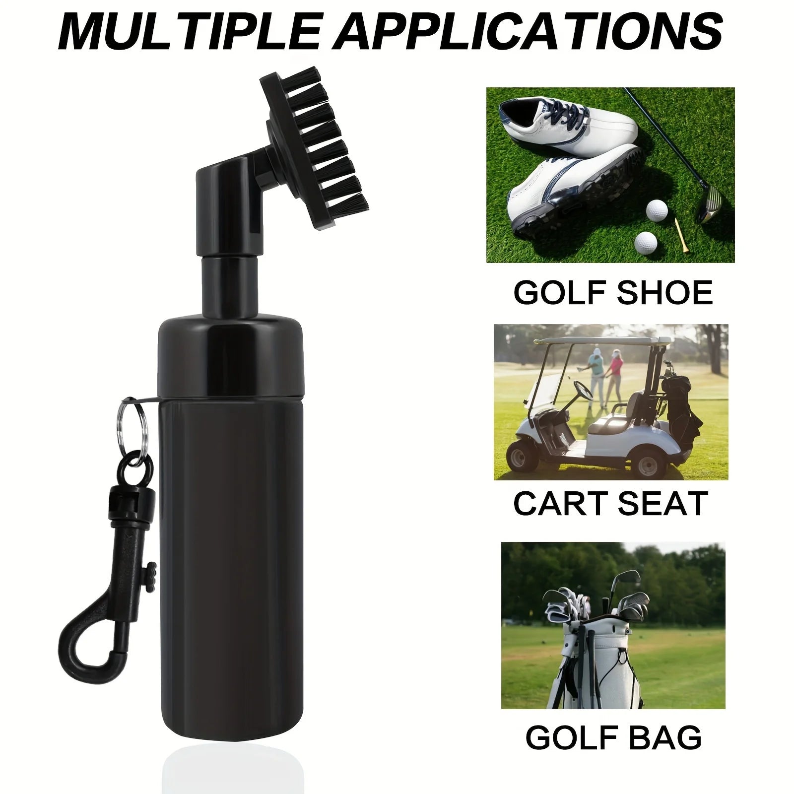 Portable Golf Cleaning Kit – Water Brush, Carabiner & Groove Sharpener
