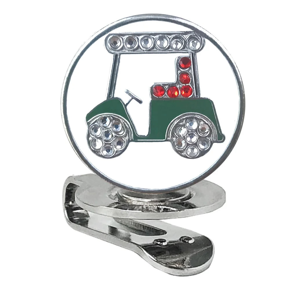 Golf Ball Marker with Hat Clip - Magnetic Alloy Putter Marker for Golfers