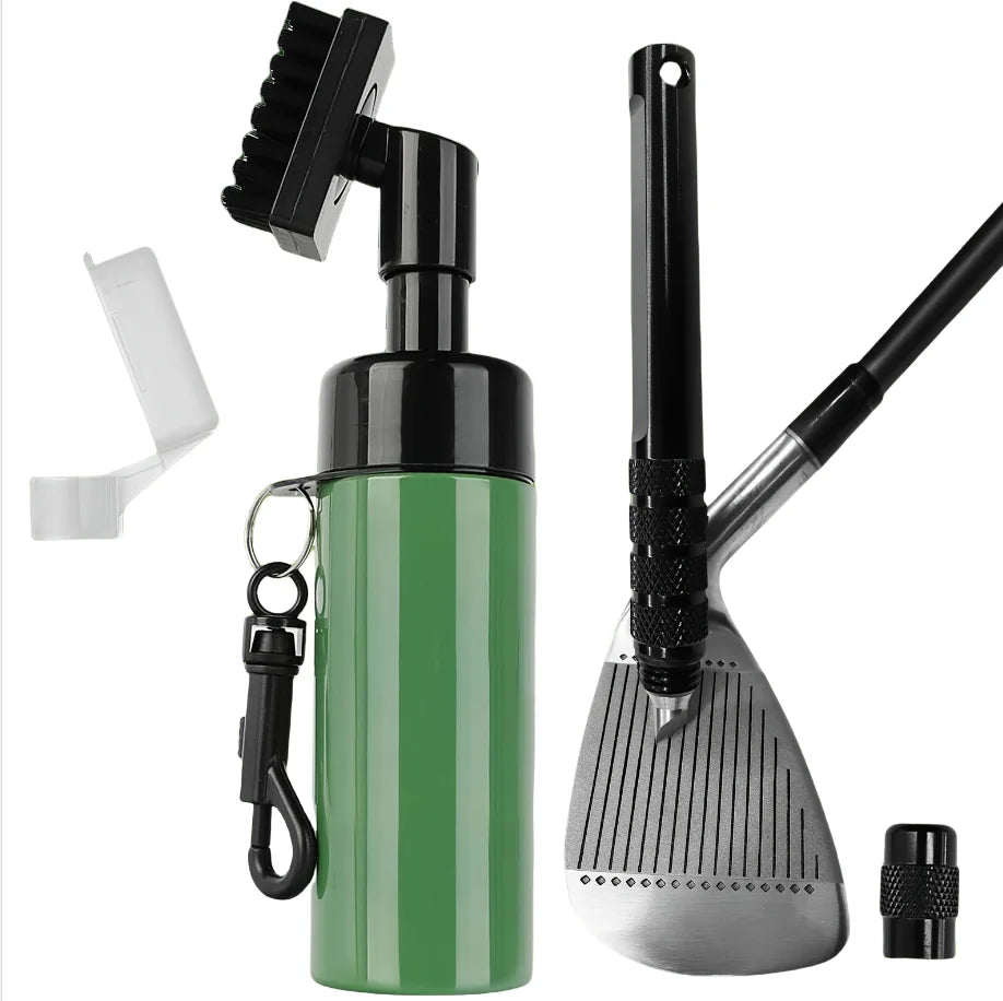 Portable Golf Cleaning Kit – Water Brush, Carabiner & Groove Sharpener