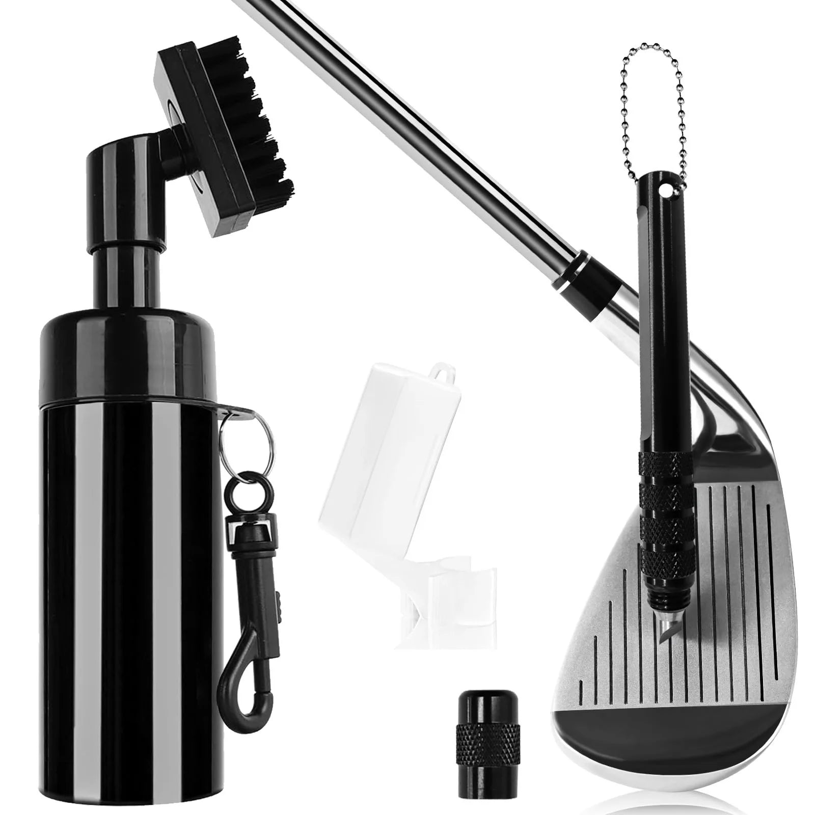 Portable Golf Cleaning Kit – Water Brush, Carabiner & Groove Sharpener